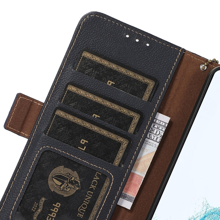 For OnePlus Ace 3V Side-Magnetic TJ Genuine Leather RFID Phone Case(Blue) - OnePlus Cases by PMC TechLife | Online Shopping South Africa | PMC TechLife | Buy Now Pay Later Mobicred