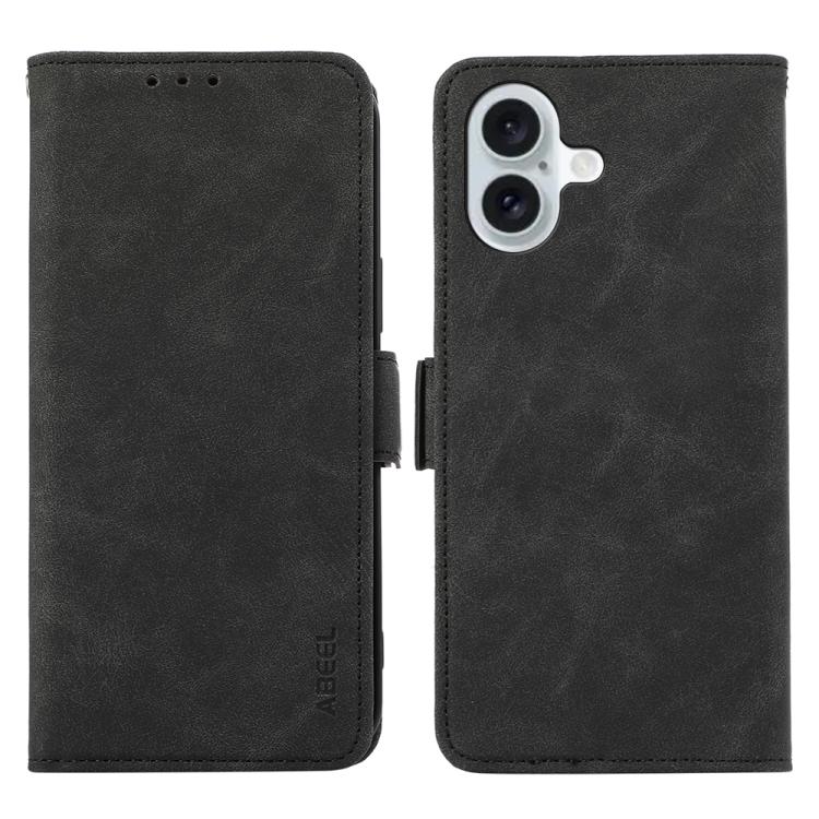 For iPhone 17 ABEEL Frosted Magnetic RFID Leather Phone Case(Black) - free shipping - PMc TechLife - Order now!