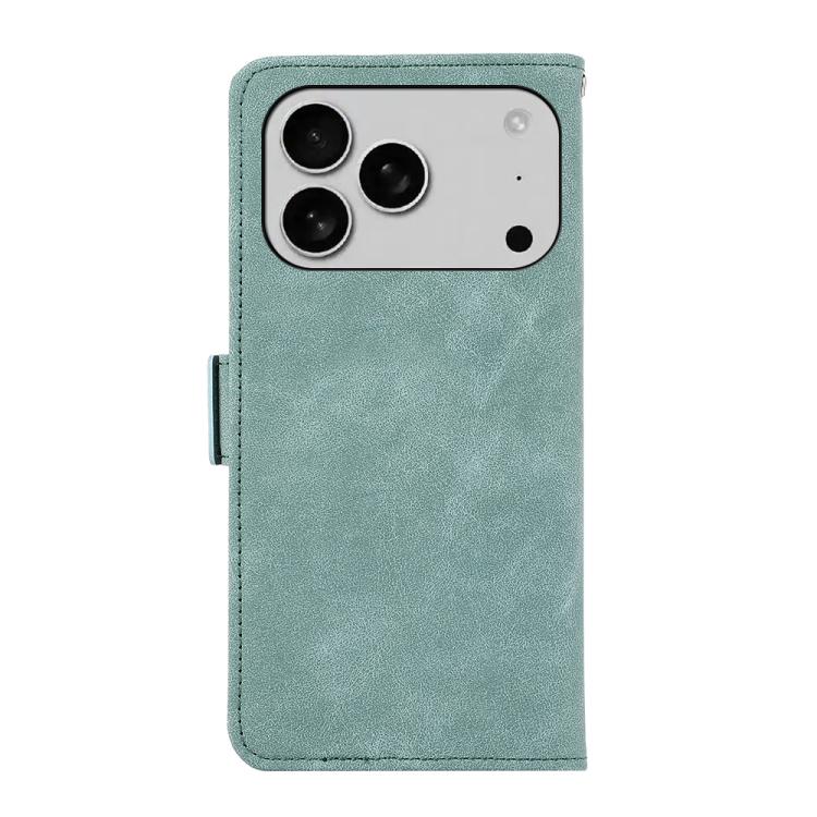 For iPhone 17 Pro Max ABEEL Frosted Magnetic RFID Leather Phone Case(Cyan) - free shipping - PMc TechLife - Order now!