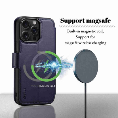 For iPhone 15 Plus / 14 Plus ESEBLE E1 Nappa Texture MagSafe Holder Leather Phone Case(Dark Blue) - iPhone 14 Plus Cases by ESEBLE | Online Shopping South Africa | PMC Jewellery | Buy Now Pay Later Mobicred