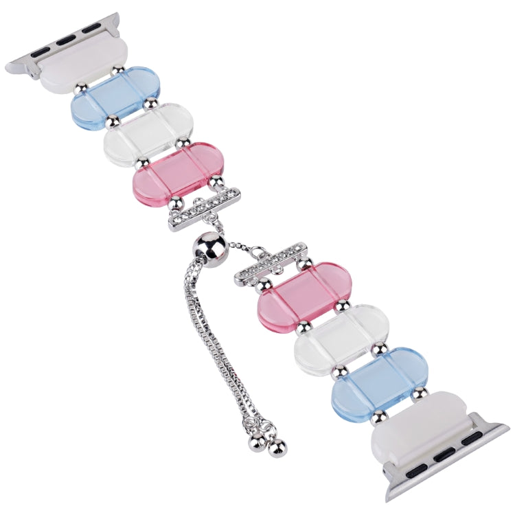 For Apple Watch Series 9 45mm Resin Retractable Chain Watch Band(Colors) - Watch Bands by PMC TechLife | Online Shopping South Africa | PMC TechLife