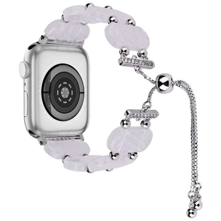 For Apple Watch Series 2 38mm Resin Retractable Chain Watch Band(Fluorescent) - Watch Bands by PMC TechLife | Online Shopping South Africa | PMC TechLife