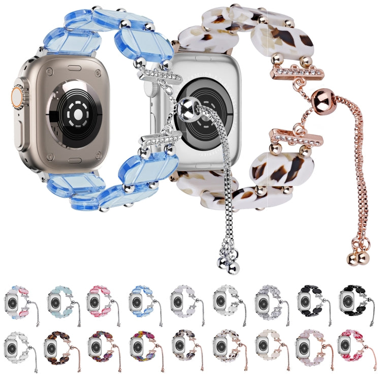For Apple Watch Series 2 42mm Resin Retractable Chain Watch Band(Cracks) - Watch Bands by PMC TechLife | Online Shopping South Africa | PMC TechLife
