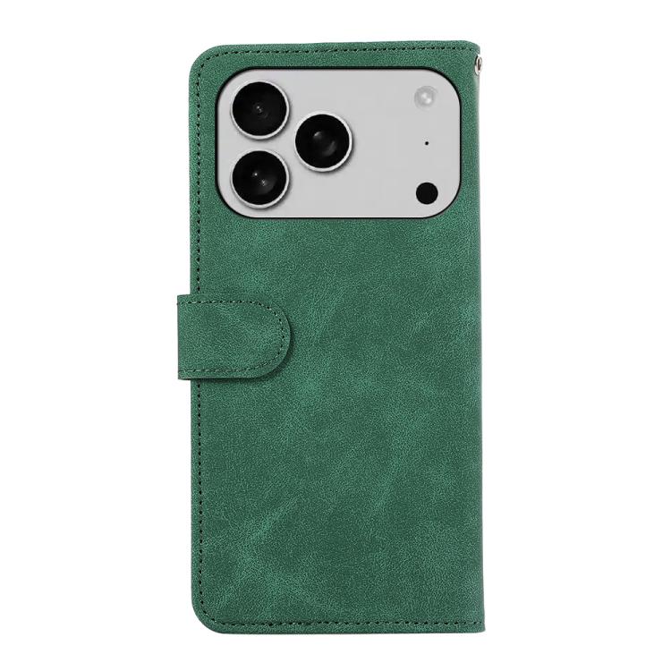 For iPhone 17 Pro ABEEL Color Block Magnetic RFID Leather Phone Case(Green-Black) - free shipping - PMc TechLife - Order now!