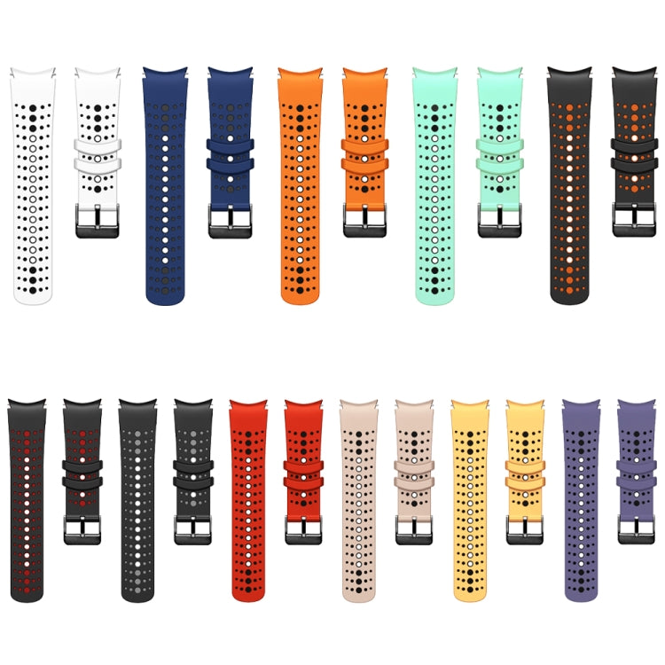 For Samsung Galaxy Watch 6 Two Color Silicone Watch Band(Black Grey) - Watch Bands by PMC TechLife | Online Shopping South Africa | PMC TechLife