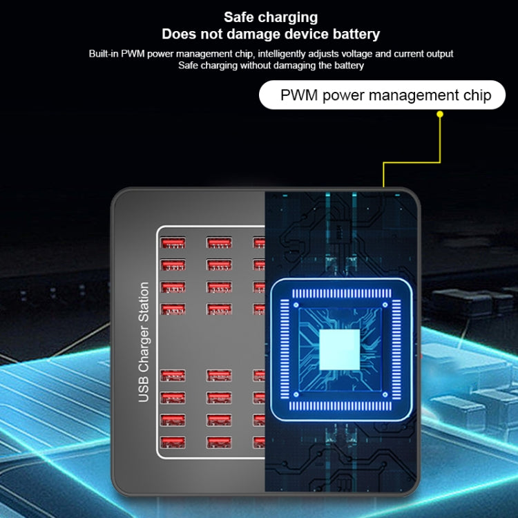 YFY-A76 200W 40 Ports USB Smart Charging Station(EU Plug) - Multifunction Charger by PMC Jewellery | Online Shopping South Africa | PMC Jewellery | Buy Now Pay Later Mobicred