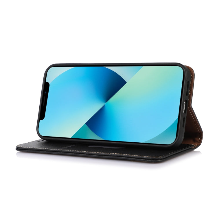 For Google Pixel 10 Pro / 9 Pro KHAZNEH Nappa Top Layer Cowhide Leather Phone Case(Black) - Google Cases by PMC TechLife | Online Shopping South Africa | PMC TechLife | Buy Now Pay Later Mobicred