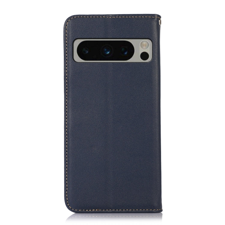 For Google Pixel 9 Pro KHAZNEH Nappa Top Layer Cowhide Leather Phone Case(Blue) - Google Cases by PMC Jewellery | Online Shopping South Africa | PMC Jewellery | Buy Now Pay Later Mobicred