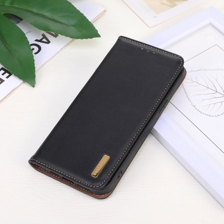 For Google Pixel 9a KHAZNEH Nappa Top Layer Cowhide Leather Phone Case(Black) - Google Cases by PMC TechLife | Online Shopping South Africa | PMC TechLife | Buy Now Pay Later Mobicred