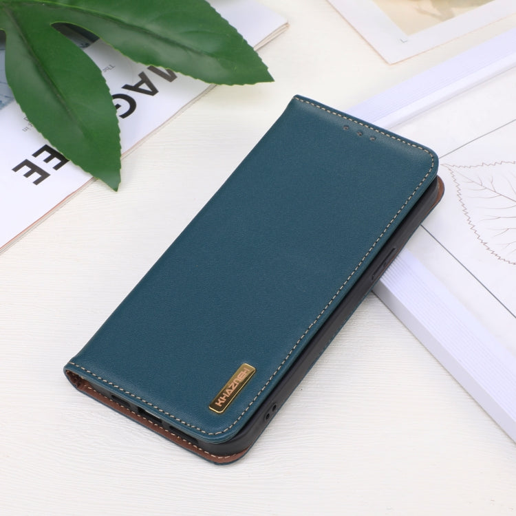 For Google Pixel 9a KHAZNEH Nappa Top Layer Cowhide Leather Phone Case(Green) - Google Cases by PMC TechLife | Online Shopping South Africa | PMC TechLife | Buy Now Pay Later Mobicred