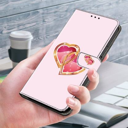 For Google Pixel 9 Crystal Painted Leather Phone case(Love Peach) - Google Cases by PMC Jewellery | Online Shopping South Africa | PMC Jewellery | Buy Now Pay Later Mobicred