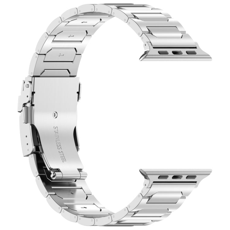 For Apple Watch Ultra 49mm I-Shaped Titanium Metal Watch Band(Mirror Silver) - Watch Bands by PMC TechLife | Online Shopping South Africa | PMC TechLife