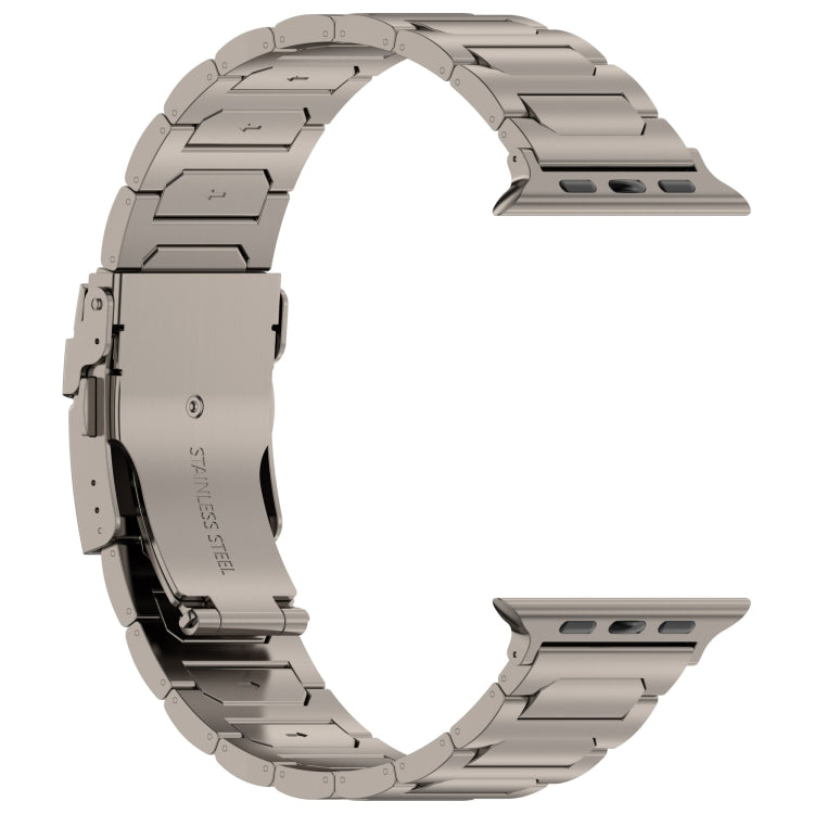 For Apple Watch Series 7 41mm I-Shaped Titanium Metal Watch Band(Titanium) - Watch Bands by PMC TechLife | Online Shopping South Africa | PMC TechLife