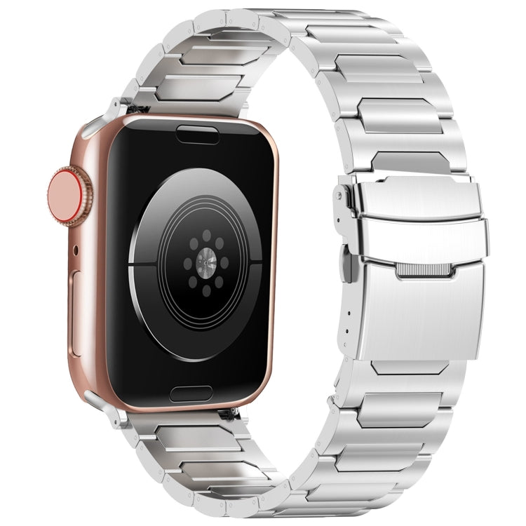 For Apple Watch Series 3 38mm I-Shaped Titanium Metal Watch Band(Mirror Silver) - free shipping - PMC TechLife - Order now!