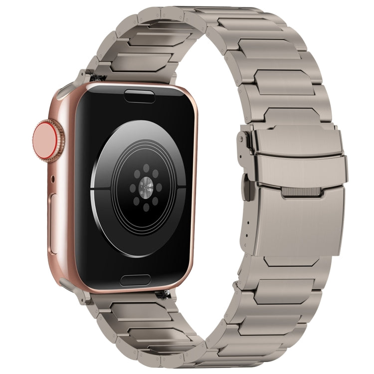 For Apple Watch Series 3 38mm I-Shaped Titanium Metal Watch Band(Titanium) - Watch Bands by PMC TechLife | Online Shopping South Africa | PMC TechLife