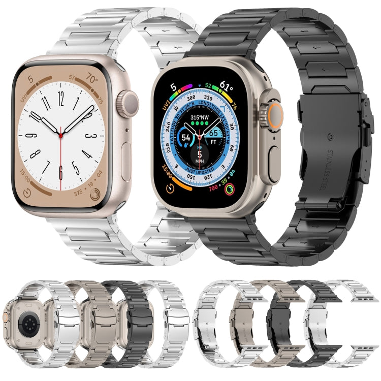 For Apple Watch 38mm I-Shaped Titanium Metal Watch Band(Mirror Silver) - Watch Bands by PMC TechLife | Online Shopping South Africa | PMC TechLife