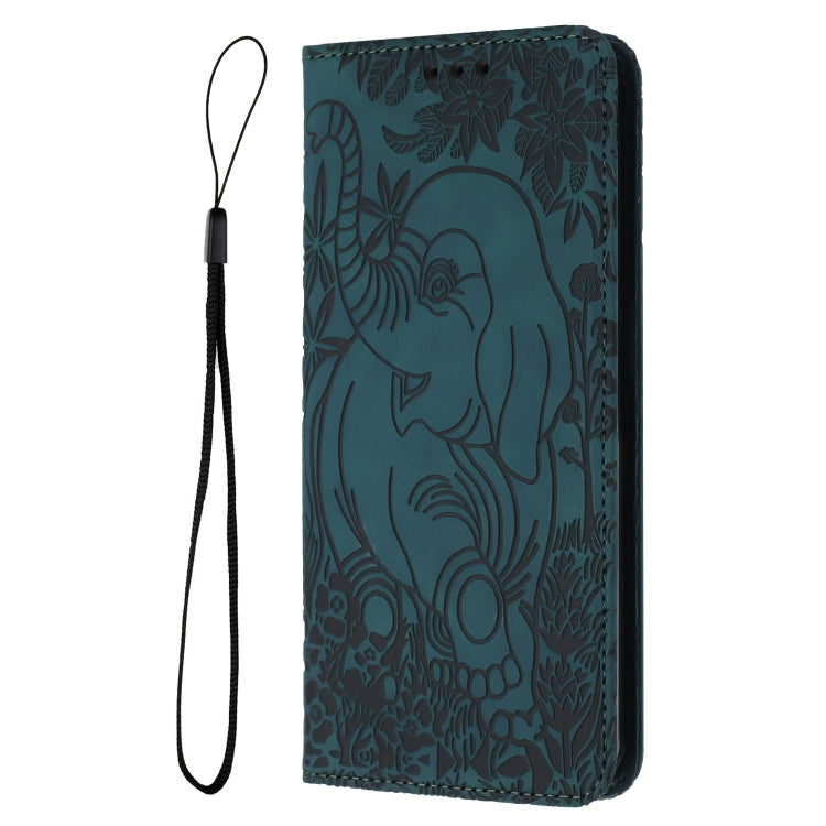 For iPhone 16 Pro Retro Elephant Embossed Leather Phone Case(Green) - free shipping - PMC TechLife - Order now!