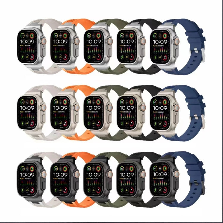 For Apple Watch SE 44mm Loners Liquid Silicone Watch Band(Silver Starlight) - free shipping - PMC TechLife - Order now!