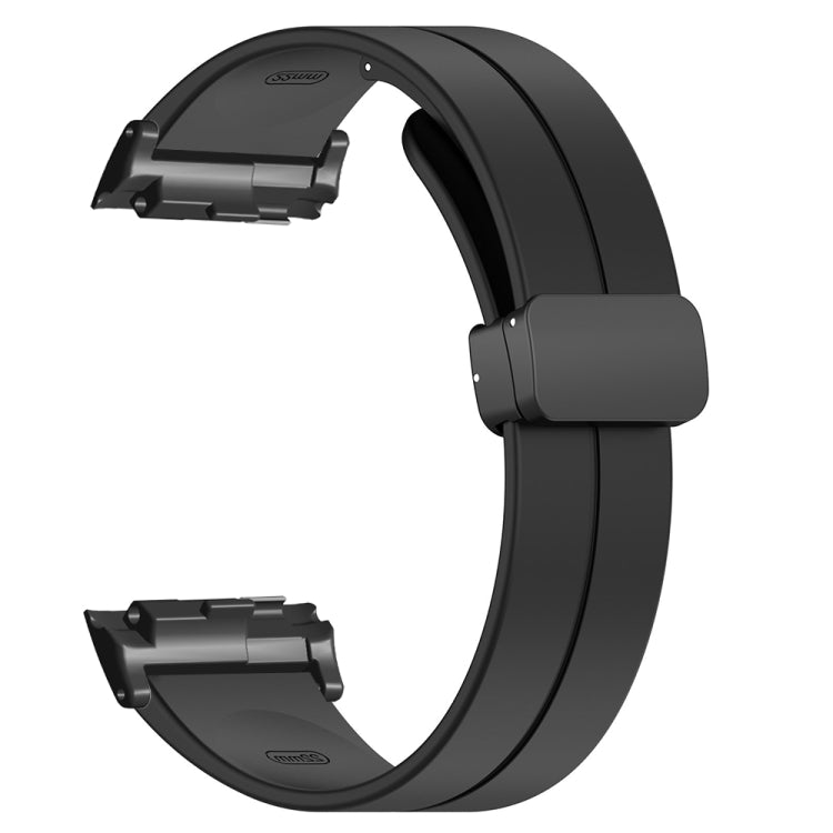 For Huawei Watch D Solid Color Folding Magnetic Buckle Silicone Watch Band(Black) - Watch Bands by PMC TechLife | Online Shopping South Africa | PMC TechLife