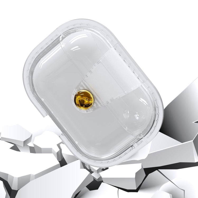 For AirPods Pro 1 Magnetic Clear Armor TPU TWS Earphone Case(Black) - For AirPods Pro by PMC Jewellery | Online Shopping South Africa | PMC Jewellery | Buy Now Pay Later Mobicred