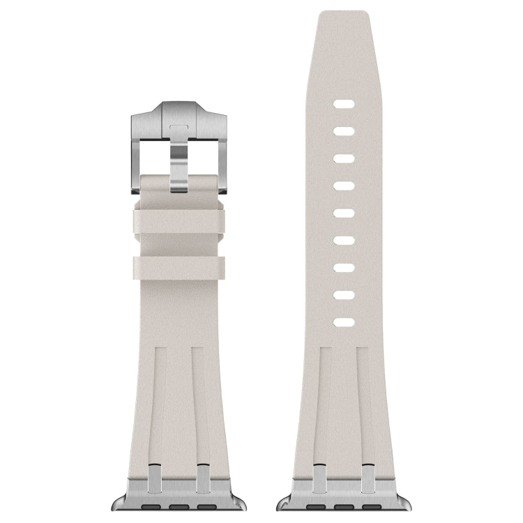 For Apple Watch Series 6 44mm Stone Grain Liquid Silicone Watch Band(Silver Starlight) - free shipping - PMC TechLife - Order now!