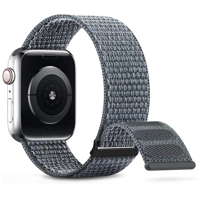 For Apple Watch 38mm Dual Hook and Loop Nylon Watch Band(Grey) - Watch Bands by PMC TechLife | Online Shopping South Africa | PMC TechLife | Buy Now Pay Later Mobicred