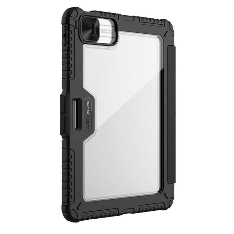 For iPad Pro 11 2024 NILLKIN Bumper Pro Multi-angle Folding Style Tablet Leather Case(Black) - free shipping - PMC TechLife - Order now!