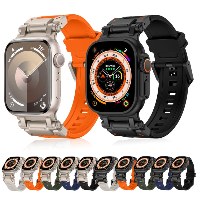 For Apple Watch 42mm Explorer TPU Watch Band(Black Orange) - free shipping - PMC TechLife - Order now!