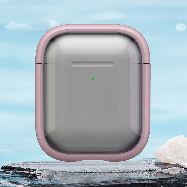 For AirPods 1 / 2 TPU Hybrid PC Case with Holder(Pink) - For AirPods 1/2 by PMC Jewellery | Online Shopping South Africa | PMC Jewellery | Buy Now Pay Later Mobicred