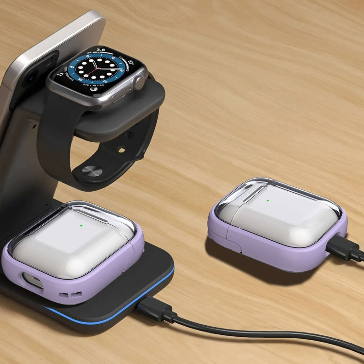 For AirPods 1 / 2 TPU Hybrid PC Case with Holder(Pink) - For AirPods 1/2 by PMC Jewellery | Online Shopping South Africa | PMC Jewellery | Buy Now Pay Later Mobicred