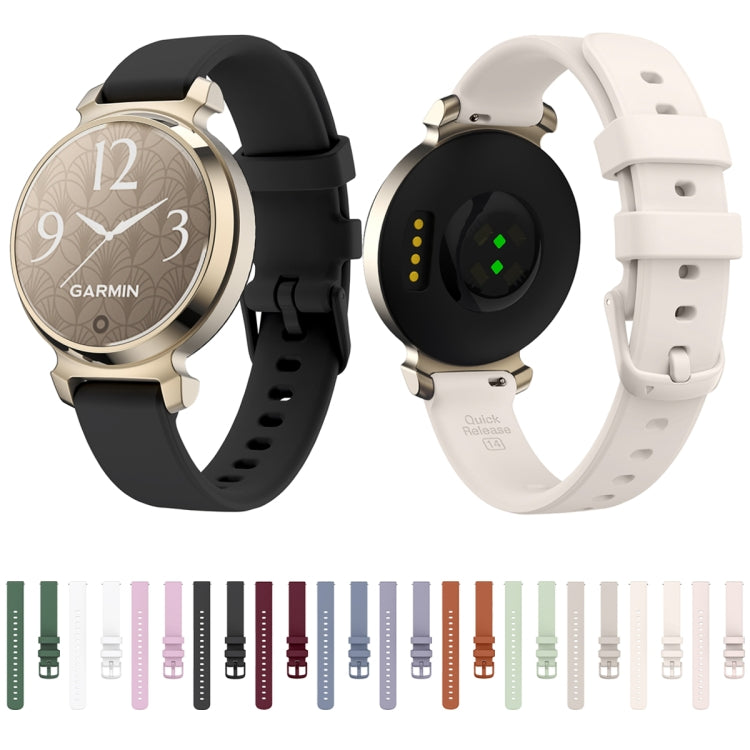For Garmin Lily 2 Silicone Watch Band Wristband(Black) - Watch Bands by PMC TechLife | Online Shopping South Africa | PMC TechLife