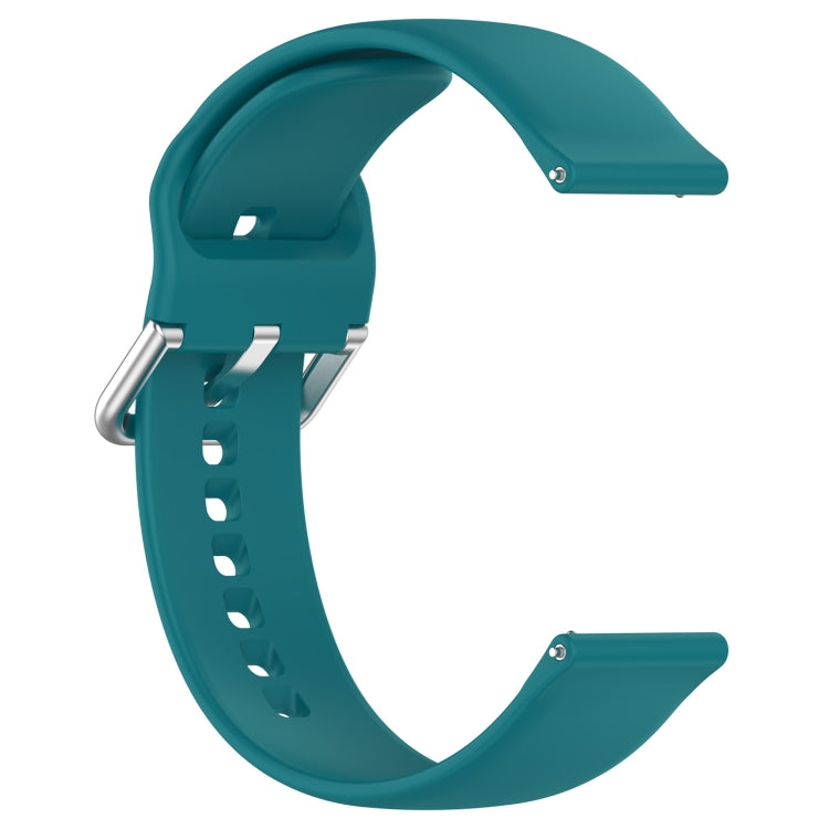 For Xiaomi Watch 2 Solid Color Metal Silver Buckle Silicone Watch Band, Size: S(Green) - Watch Bands by PMC Jewellery | Online Shopping South Africa | PMC Jewellery