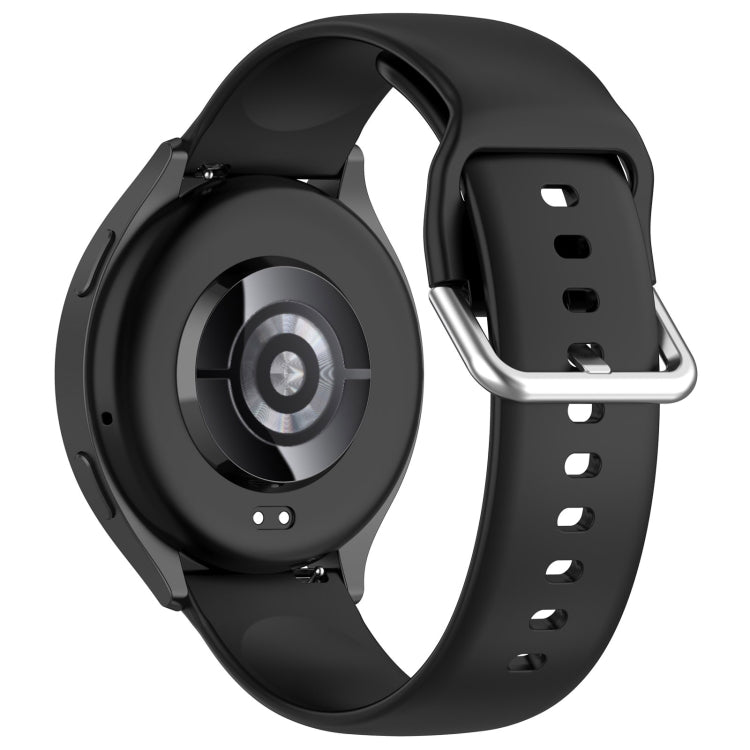 For Xiaomi Watch 2 Solid Color Metal Silver Buckle Silicone Watch Band, Size: S(Black) - Watch Bands by PMC Jewellery | Online Shopping South Africa | PMC Jewellery