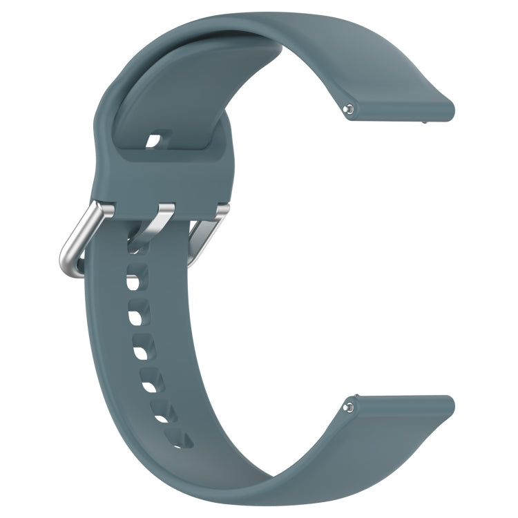 For Xiaomi Watch 2 Solid Color Metal Silver Buckle Silicone Watch Band, Size: S(Rock Blue) - Watch Bands by PMC TechLife | Online Shopping South Africa | PMC TechLife