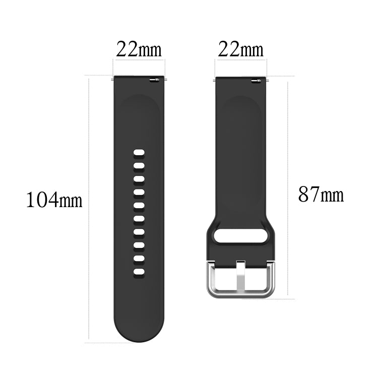 For Xiaomi Watch 2 Solid Color Metal Silver Buckle Silicone Watch Band, Size: S(Yellow) - Watch Bands by PMC Jewellery | Online Shopping South Africa | PMC Jewellery