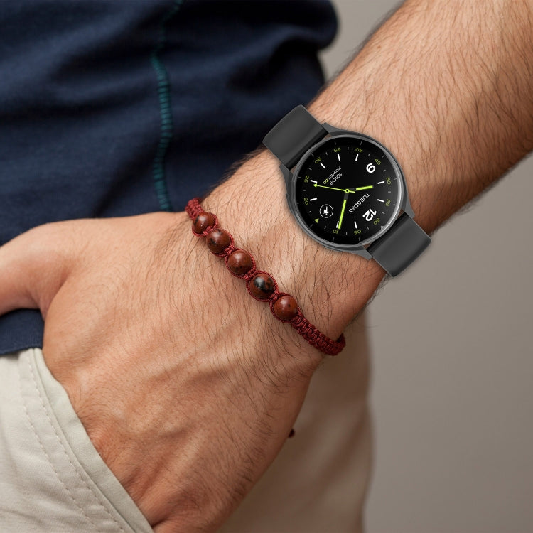 For Xiaomi Watch 2 Solid Color Metal Silver Buckle Silicone Watch Band, Size: S(Grey) - Watch Bands by PMC TechLife | Online Shopping South Africa | PMC TechLife | Buy Now Pay Later Mobicred