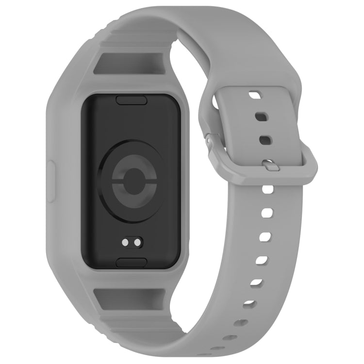 For Xiaomi Mi Band 8 Pro Solid Color Integrated TPU Watch Band(Grey) - Watch Bands by PMC TechLife | Online Shopping South Africa | PMC TechLife | Buy Now Pay Later Mobicred