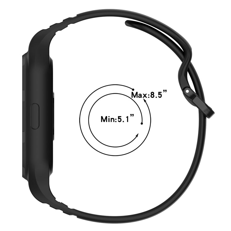 For Xiaomi Mi Band 8 Pro Solid Color Integrated TPU Watch Band(Grey) - Watch Bands by PMC Jewellery | Online Shopping South Africa | PMC Jewellery