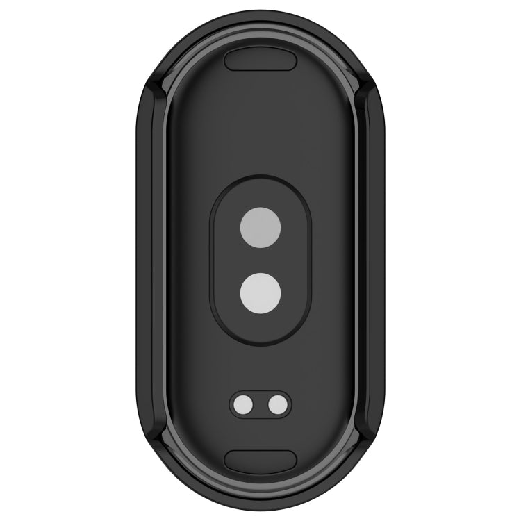 For Xiaomi Mi Band 8 Diamond Half Pack Hollow PC Watch Protective Case(Black) - Watch Cases by PMC TechLife | Online Shopping South Africa | PMC TechLife