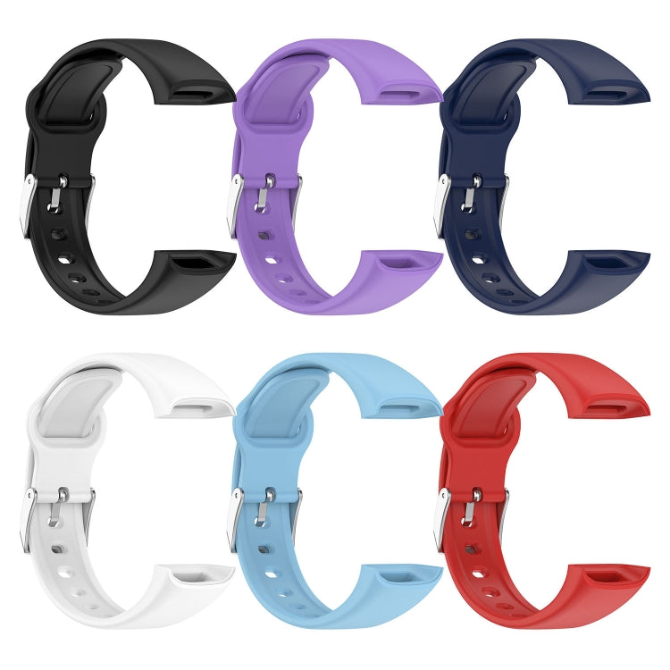 For Mambo Band 6S Solid Color Silver Buckle Silicone Watch Band(Midnight Blue) - Watch Bands by PMC Jewellery | Online Shopping South Africa | PMC Jewellery