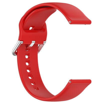 For CMF Watch Pro D395 22mm Solid Color Silver Buckle Silicone Watch Band, Size:S(Red) - Watch Bands by PMC Jewellery | Online Shopping South Africa | PMC Jewellery