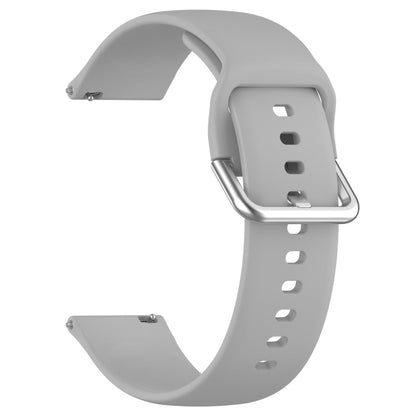 For CMF Watch Pro D395 22mm Solid Color Silver Buckle Silicone Watch Band, Size:S(Grey) - Watch Bands by PMC Jewellery | Online Shopping South Africa | PMC Jewellery