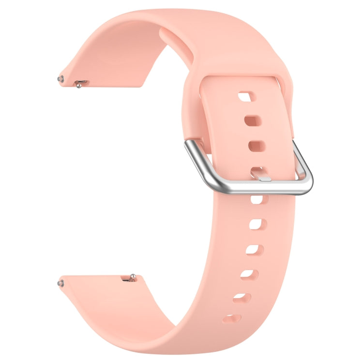 For CMF Watch Pro D395 22mm Solid Color Silver Buckle Silicone Watch Band, Size:S(Light Pink) - Watch Bands by PMC Jewellery | Online Shopping South Africa | PMC Jewellery