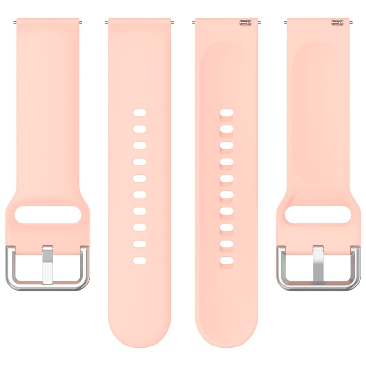 For CMF Watch Pro D395 22mm Solid Color Silver Buckle Silicone Watch Band, Size:S(Light Pink) - Watch Bands by PMC TechLife | Online Shopping South Africa | PMC TechLife