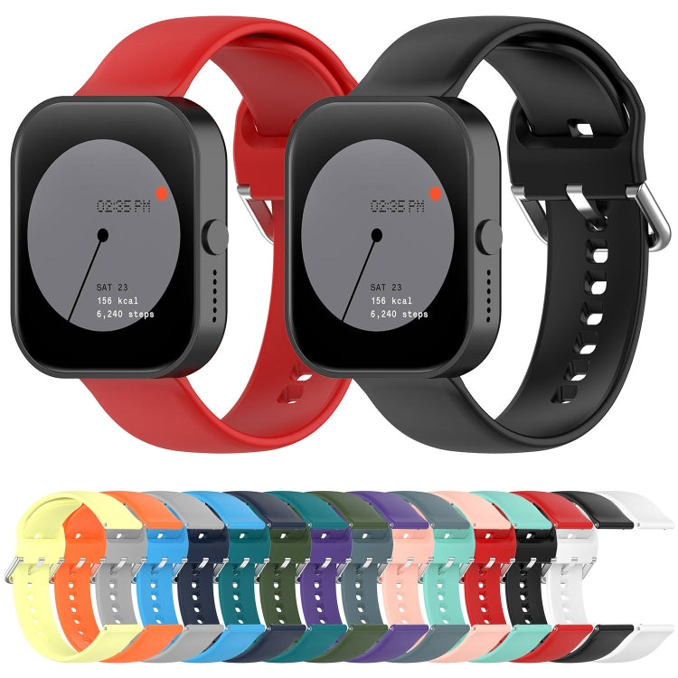 For CMF Watch Pro D395 22mm Solid Color Silver Buckle Silicone Watch Band, Size:S(Midnight Blue) - Watch Bands by PMC TechLife | Online Shopping South Africa | PMC TechLife