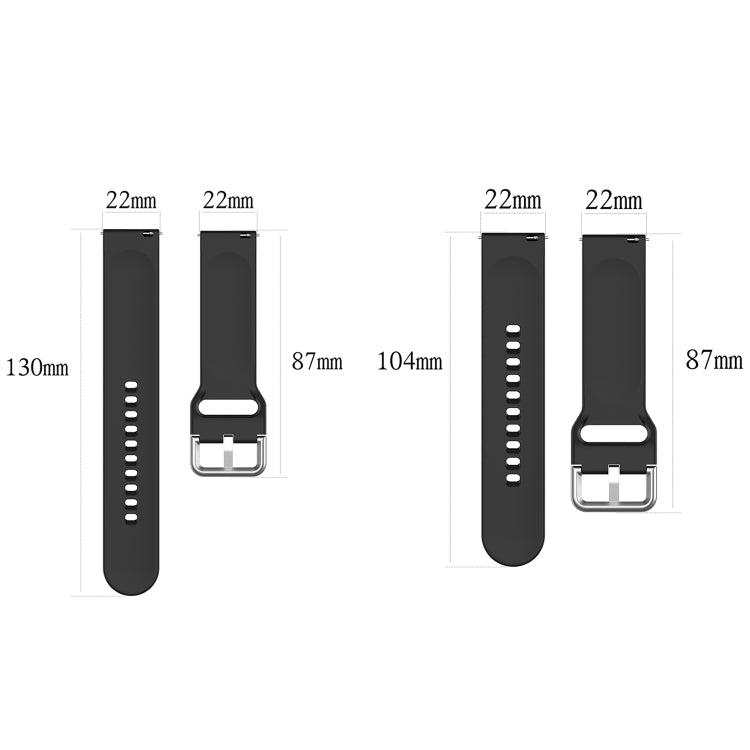 For CMF Watch Pro D395 / Watch Pro 2 22mm Solid Color Silver Buckle Silicone Watch Band, Size:L(Red) - free shipping - PMC TechLife - Order now!