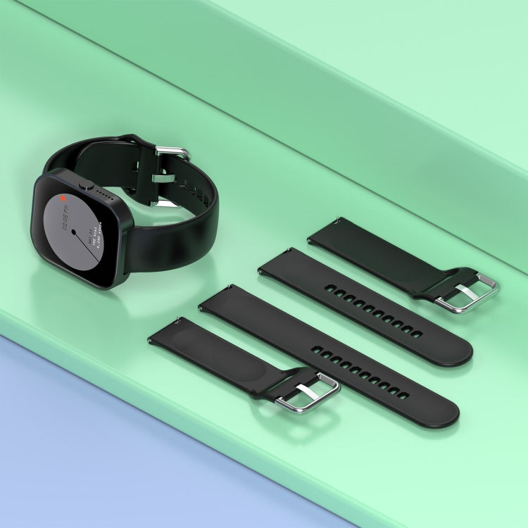 For CMF Watch Pro D395 22mm Solid Color Silver Buckle Silicone Watch Band, Size:S(Teal) - Watch Bands by PMC TechLife | Online Shopping South Africa | PMC TechLife