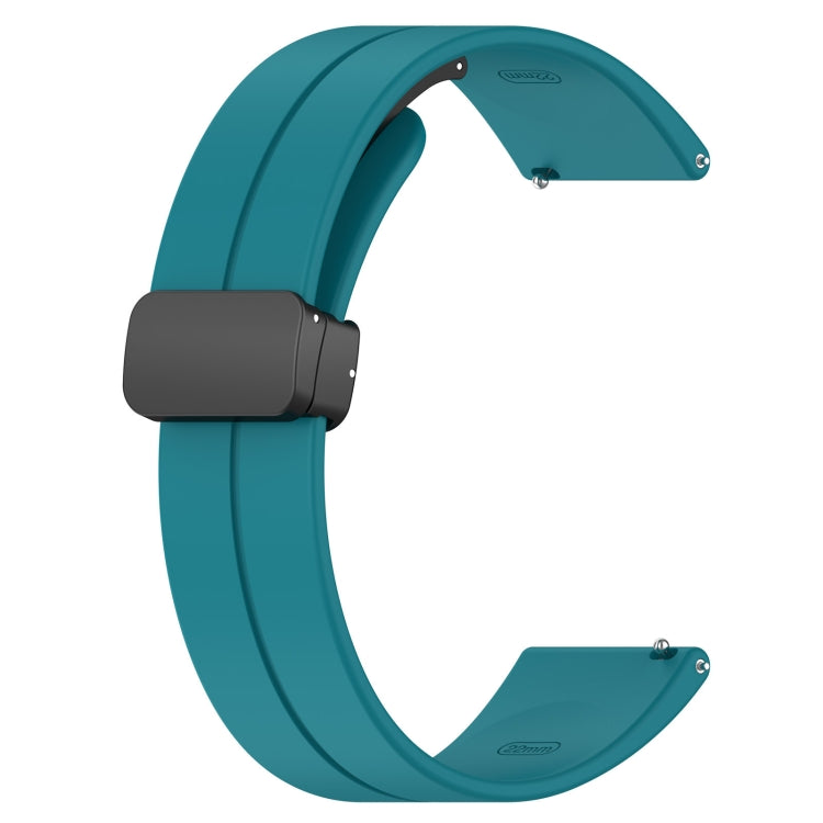 18mm Groove Folding Black Buckle Silicone Watch Band(Green) - 18mm Bands by PMC TechLife | Online Shopping South Africa | PMC TechLife | Buy Now Pay Later Mobicred