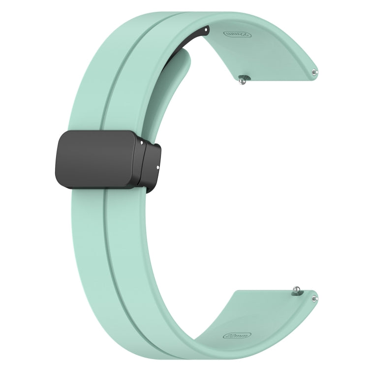 18mm Groove Folding Black Buckle Silicone Watch Band(Teal) - 18mm Bands by PMC Jewellery | Online Shopping South Africa | PMC Jewellery | Buy Now Pay Later Mobicred