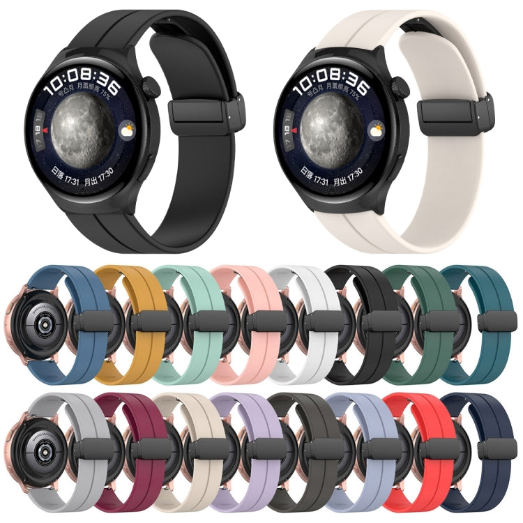 18mm Groove Folding Black Buckle Silicone Watch Band(Dark Green) - 18mm Bands by PMC TechLife | Online Shopping South Africa | PMC TechLife | Buy Now Pay Later Mobicred